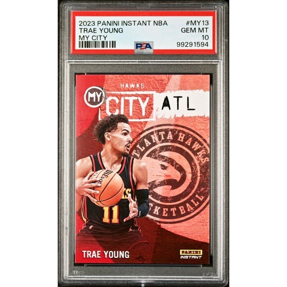 Trae Young 2023 Panini MyCity NBA #MY-13 Basketball Card PSA 10 Gem Mint - Picture 1 of 2